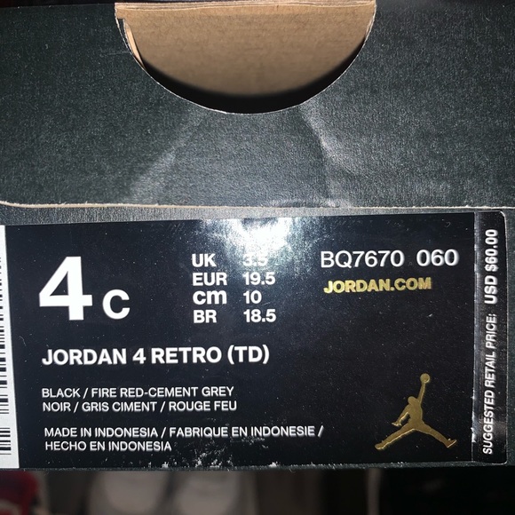 SOLD⭐️✨Price is firm Retro 4 Bred’s ✨⭐️🌟 - Picture 5 of 5